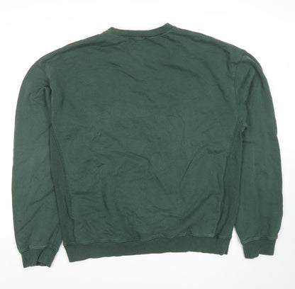 Mens UK Size M Topman Green Pullover Sweatshirt