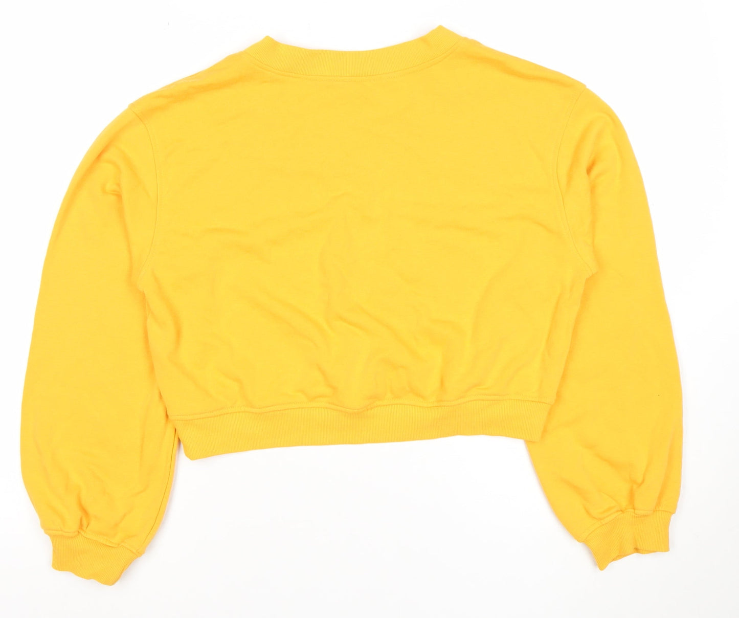 Womens UK Size 12 H&M Yellow Pullover Sweatshirt