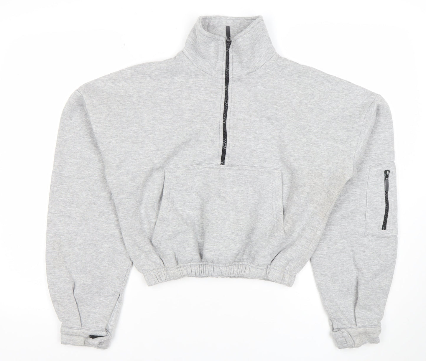 Womens UK Size S PRETTYLITTLETHING Grey Pullover Sweatshirt