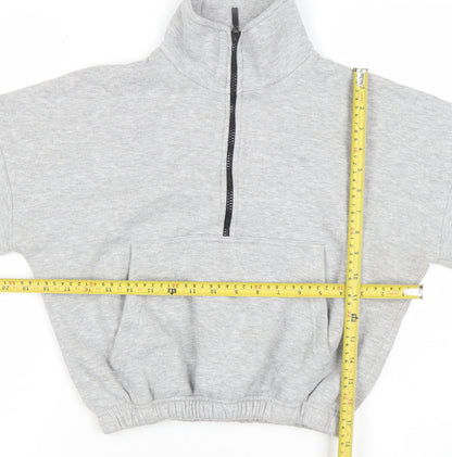 Womens UK Size S PRETTYLITTLETHING Grey Pullover Sweatshirt