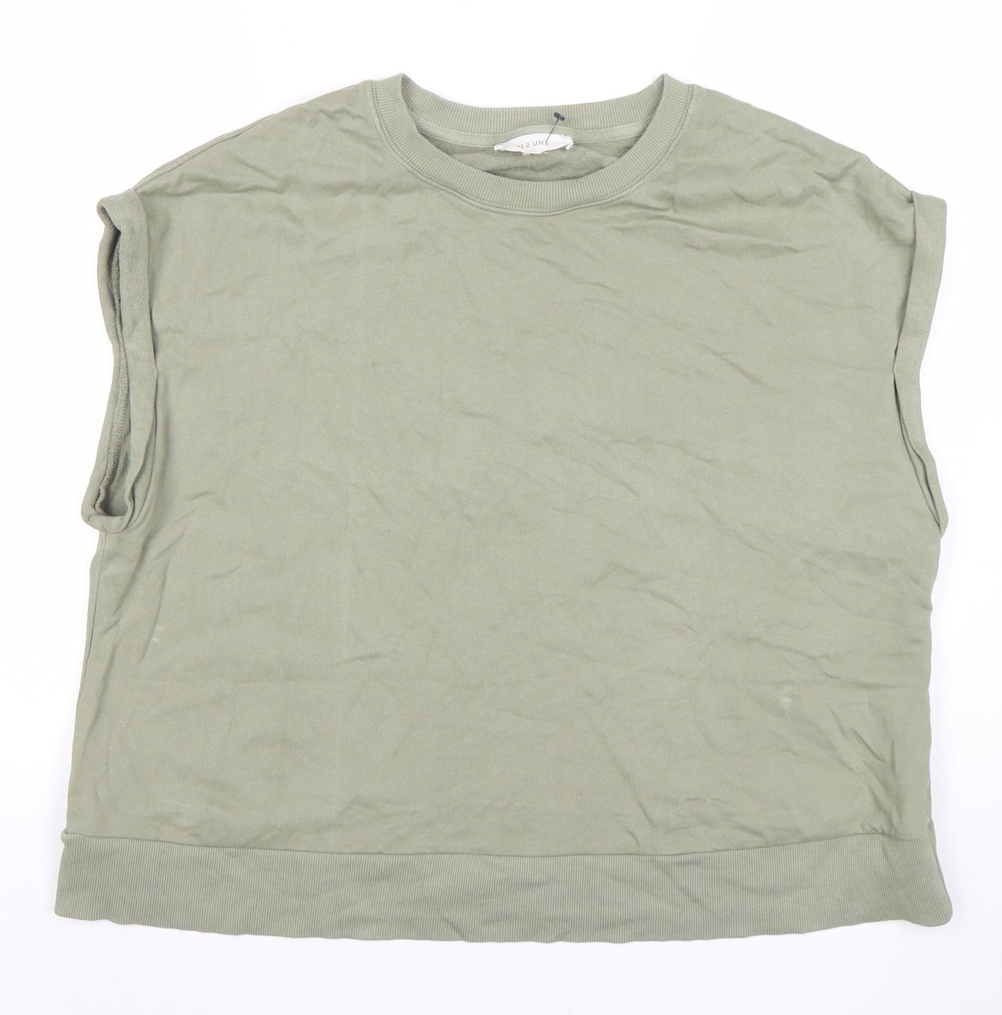 Womens UK Size L Marks and Spencer Green Basic T-Shirt