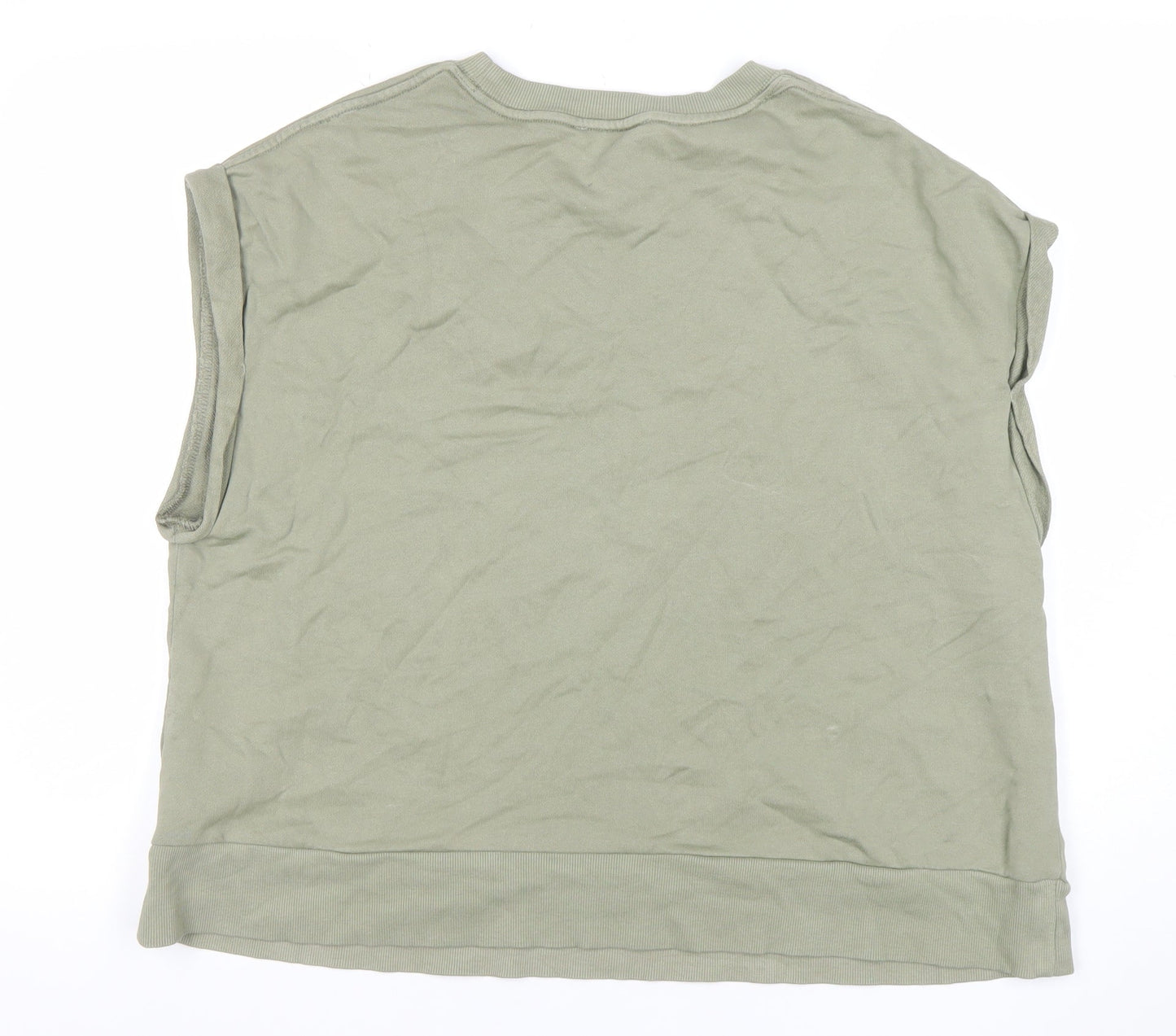 Womens UK Size L Marks and Spencer Green Basic T-Shirt