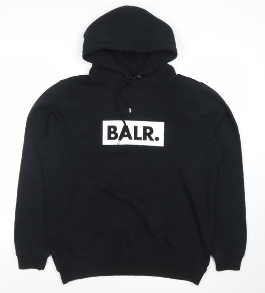 Womens UK Size M BALR Black Pullover Hoodie