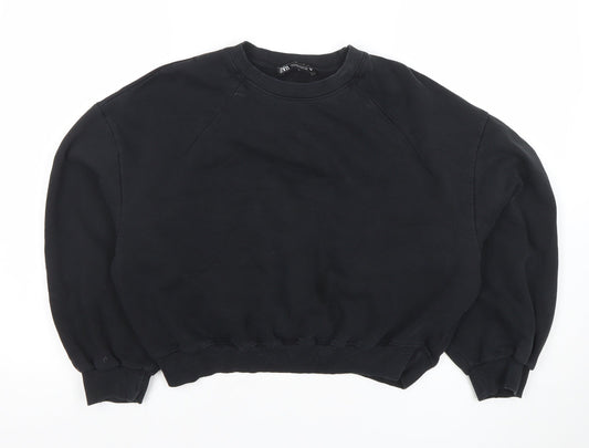 Womens UK Size 8 Zara Black Pullover Sweatshirt