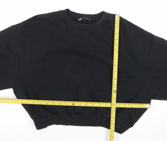Womens UK Size 8 Zara Black Pullover Sweatshirt