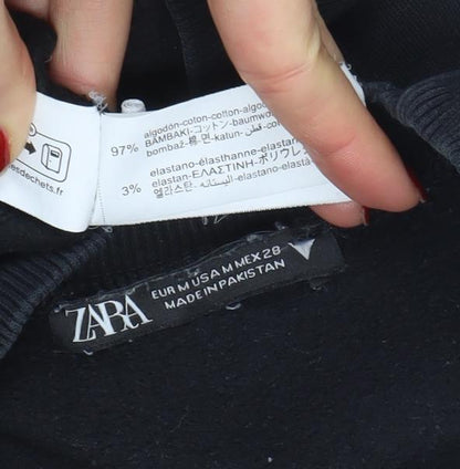 Womens UK Size 8 Zara Black Pullover Sweatshirt
