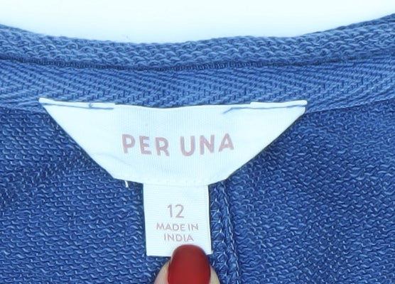 Womens UK Size 12 Marks and Spencer Blue Basic T-Shirt