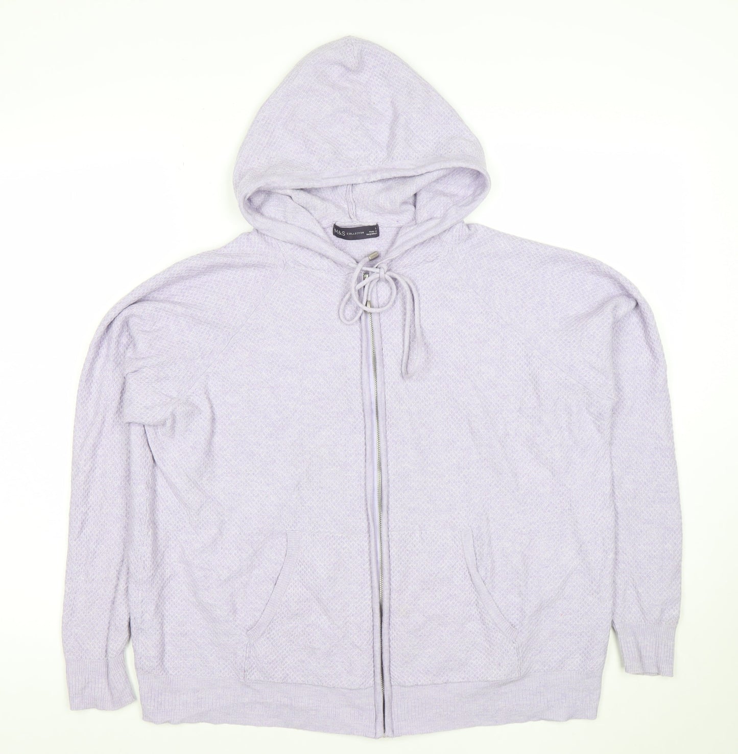 Womens UK Size L Marks and Spencer Purple Cardigan Sweatshirt