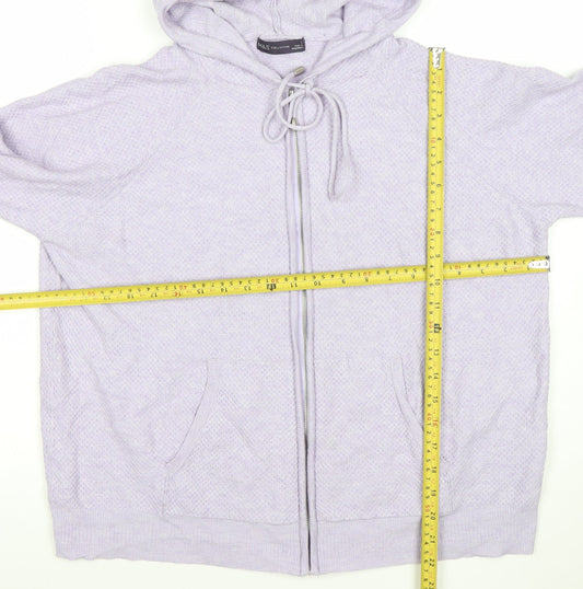 Womens UK Size L Marks and Spencer Purple Cardigan Sweatshirt