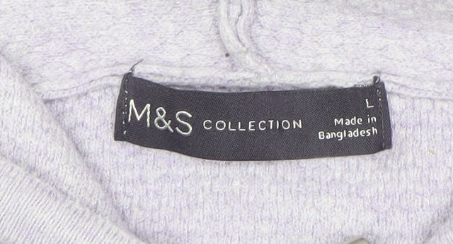 Womens UK Size L Marks and Spencer Purple Cardigan Sweatshirt