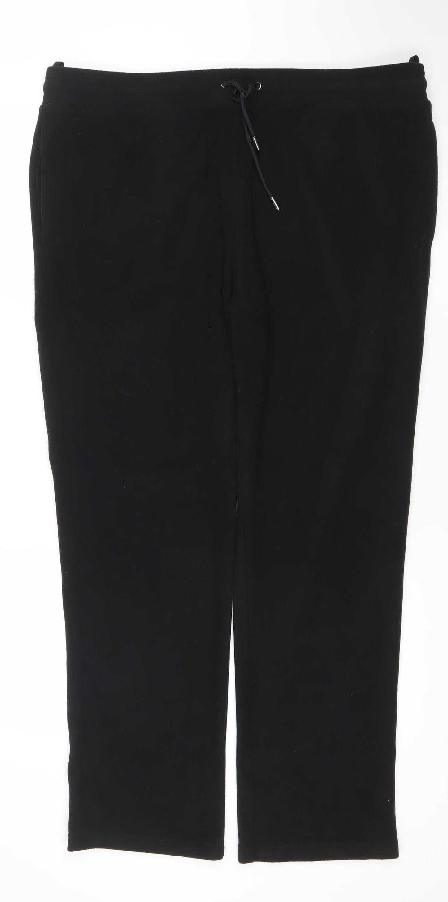 Mens UK Size XL Marks and Spencer Regular Fit Sweatpants Black Trousers