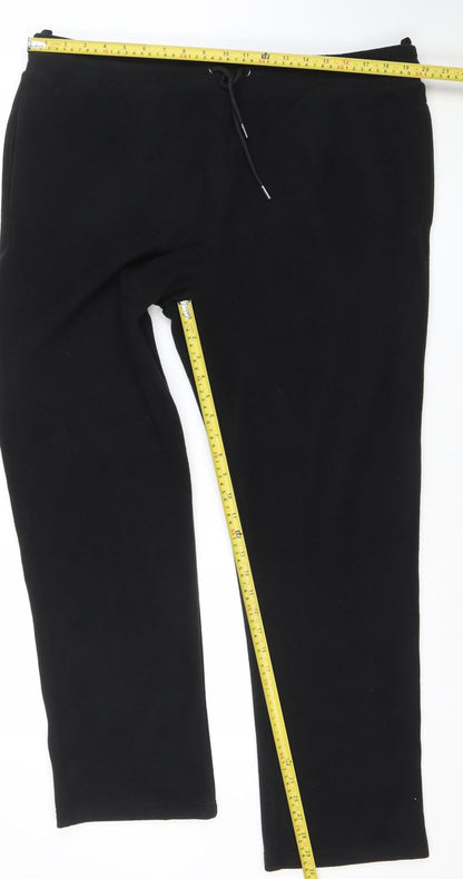 Mens UK Size XL Marks and Spencer Regular Fit Sweatpants Black Trousers