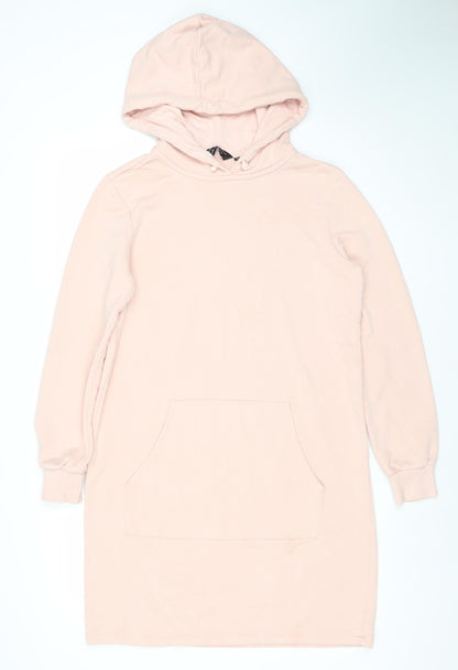Womens UK Size 14 Dorothy Perkins Pink Tunic Hoodie