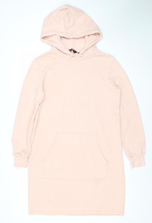 Womens UK Size 14 Dorothy Perkins Pink Tunic Hoodie