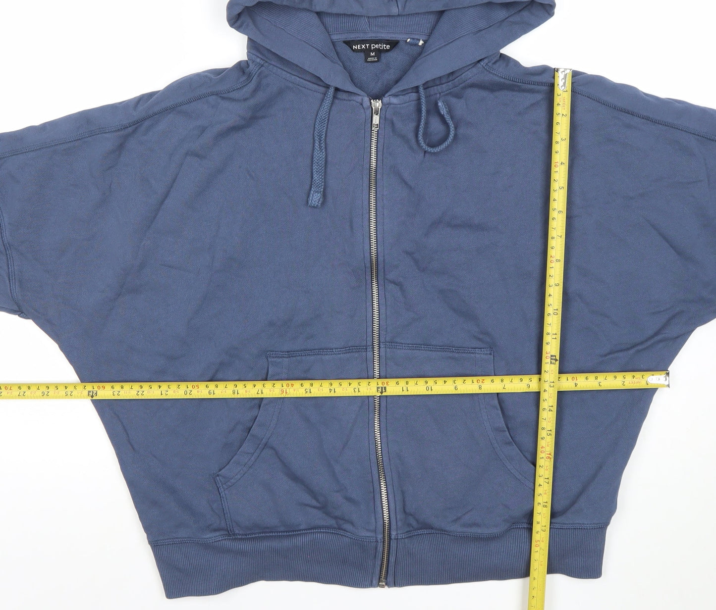 Womens UK Size M NEXT Blue Full Zip Hoodie