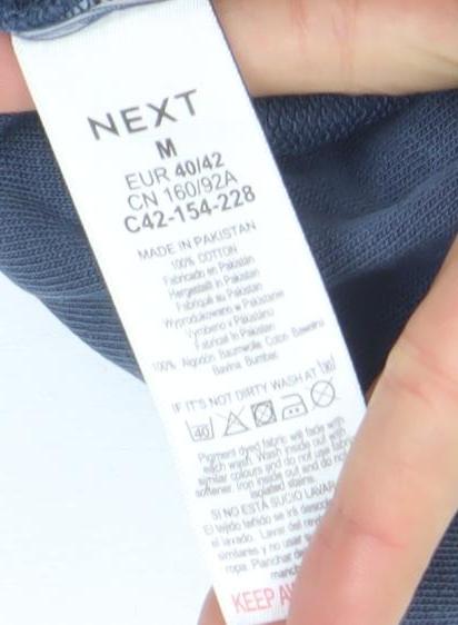 Womens UK Size M NEXT Blue Full Zip Hoodie