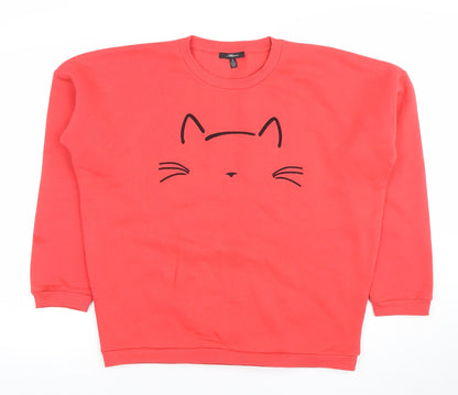 Womens UK Size S Mavi Red Pullover Sweatshirt