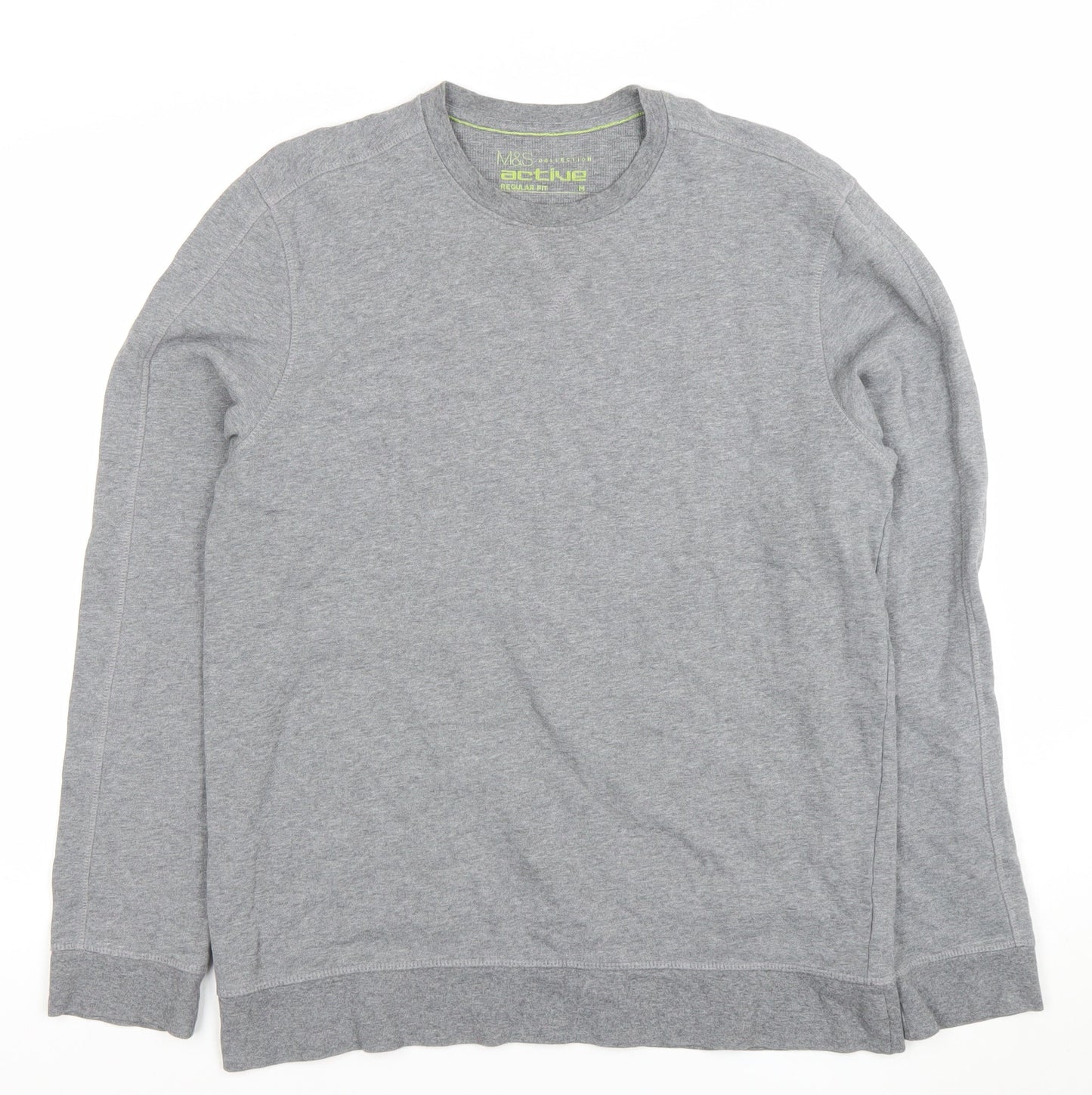 Mens UK Size M Marks and Spencer Grey Pullover Sweatshirt