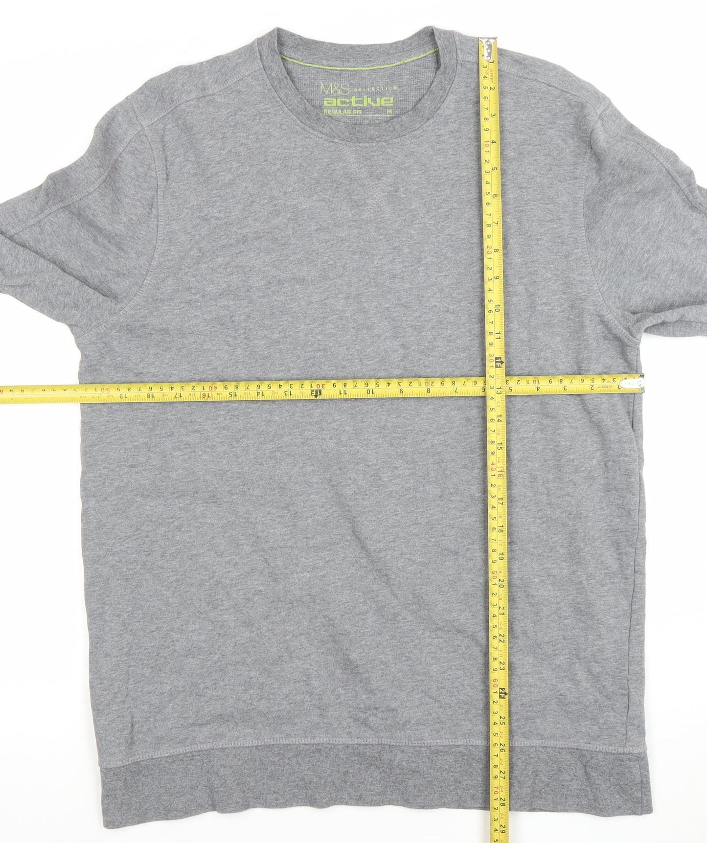 Mens UK Size M Marks and Spencer Grey Pullover Sweatshirt