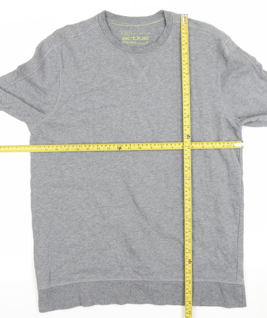 Mens UK Size M Marks and Spencer Grey Pullover Sweatshirt