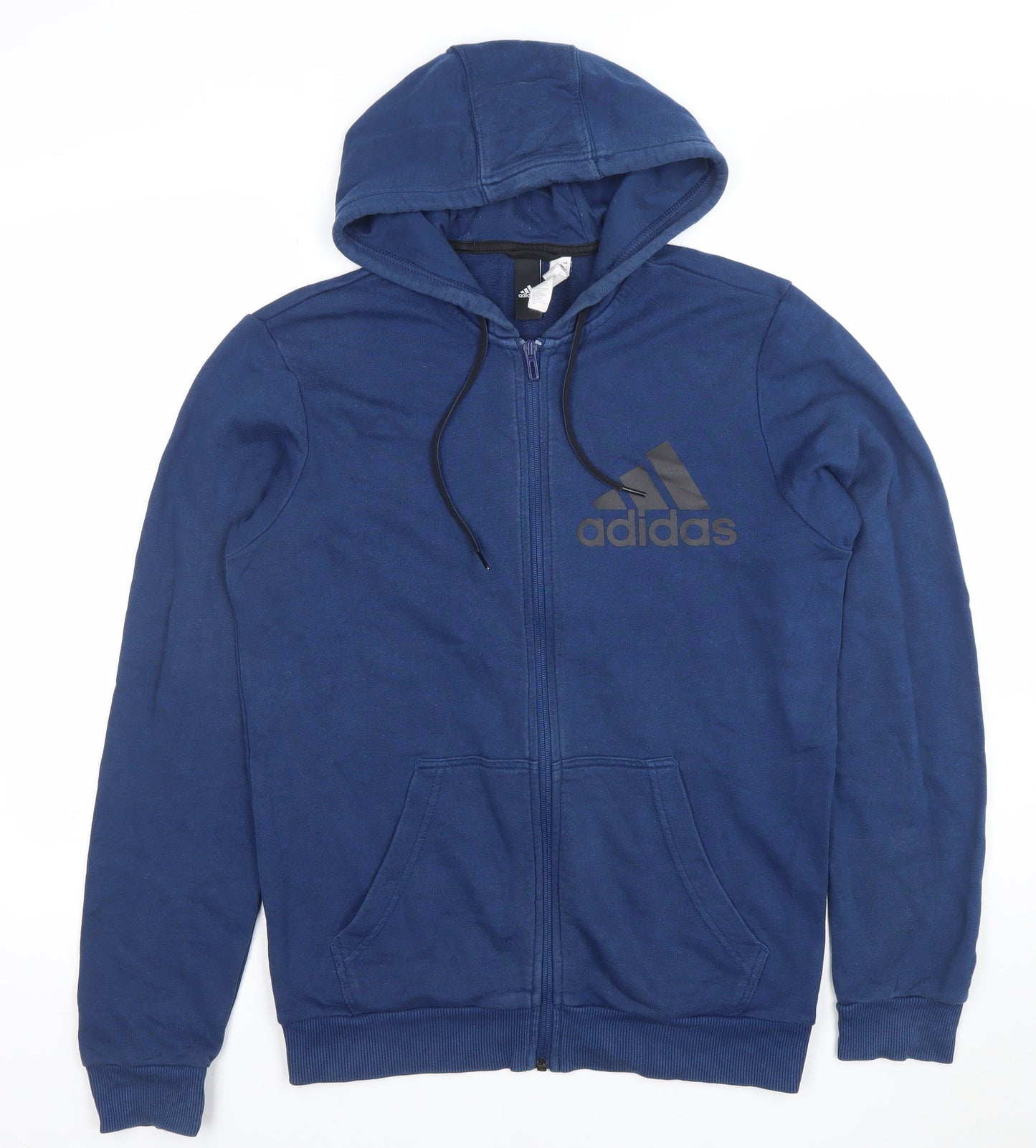 Mens UK Size M adidas Blue Full Zip Hoodie