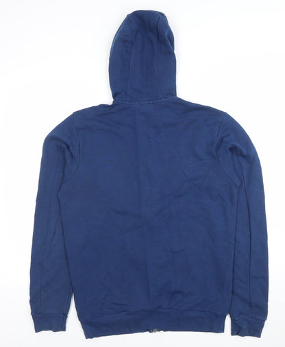 Mens UK Size M adidas Blue Full Zip Hoodie