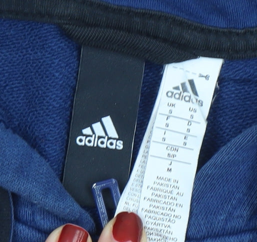 Mens UK Size M adidas Blue Full Zip Hoodie