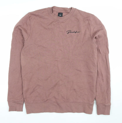 Mens UK Size S River Island Brown Pullover Sweatshirt