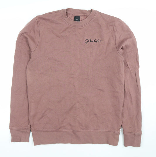 Mens UK Size S River Island Brown Pullover Sweatshirt