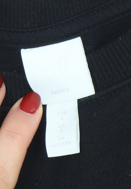 Womens UK Size S H&M Black Pullover Sweatshirt