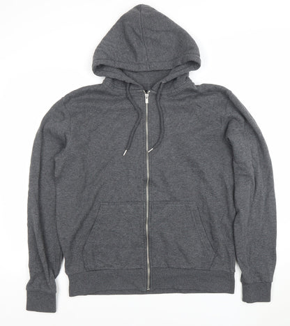 Dunnes Men’s Grey Full Zip Hoodie Medium Regular Fit
