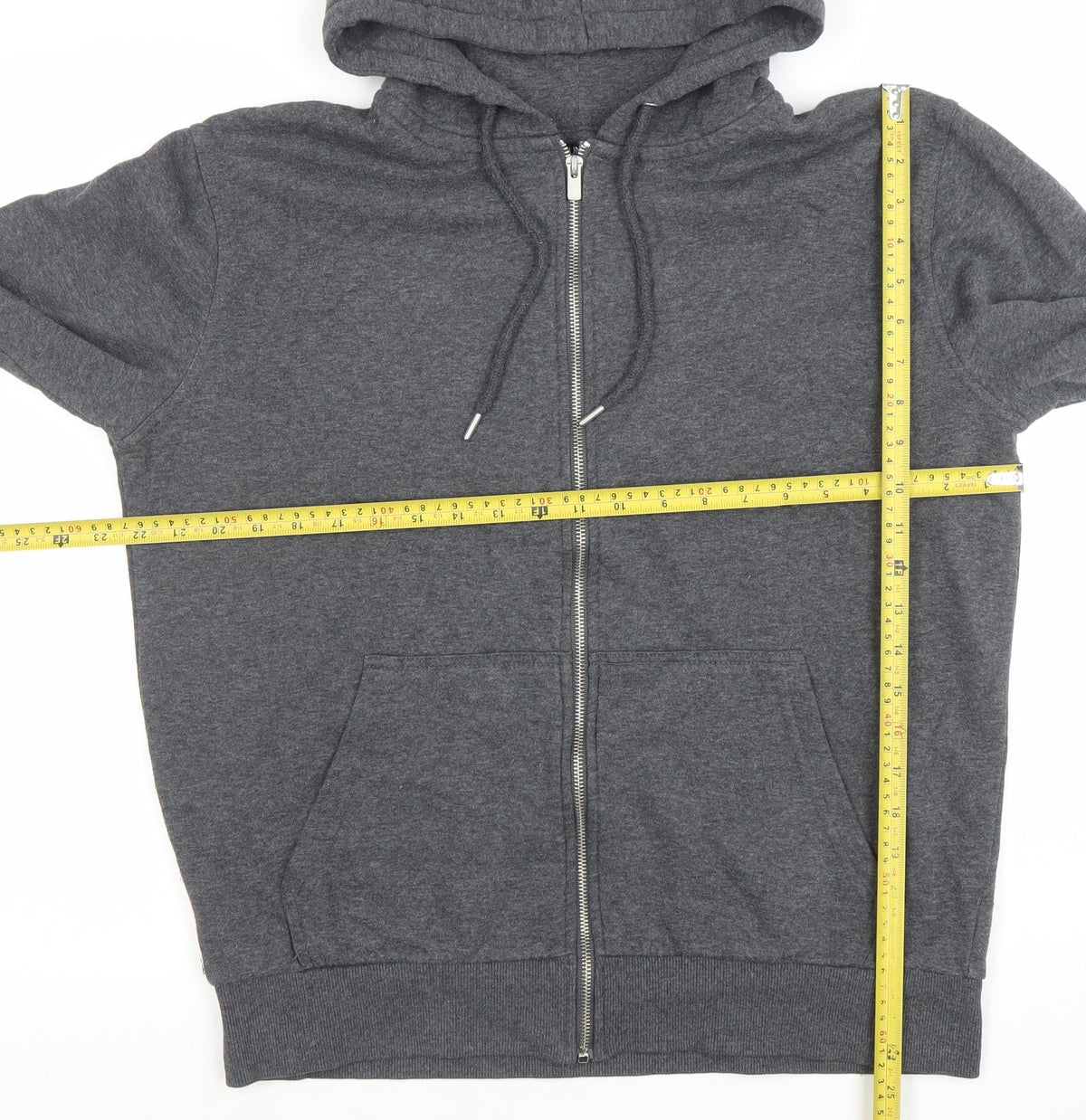 Dunnes Men’s Grey Full Zip Hoodie Medium Regular Fit