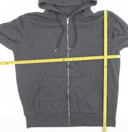 Dunnes Men’s Grey Full Zip Hoodie Medium Regular Fit