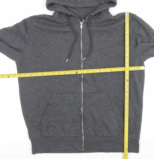 Mens UK Size M Dunnes Stores Grey Full Zip Hoodie