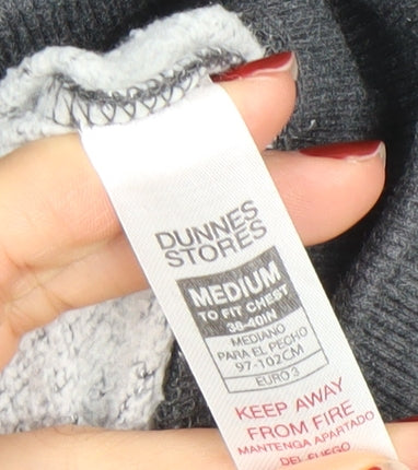 Dunnes Men’s Grey Full Zip Hoodie Medium Regular Fit