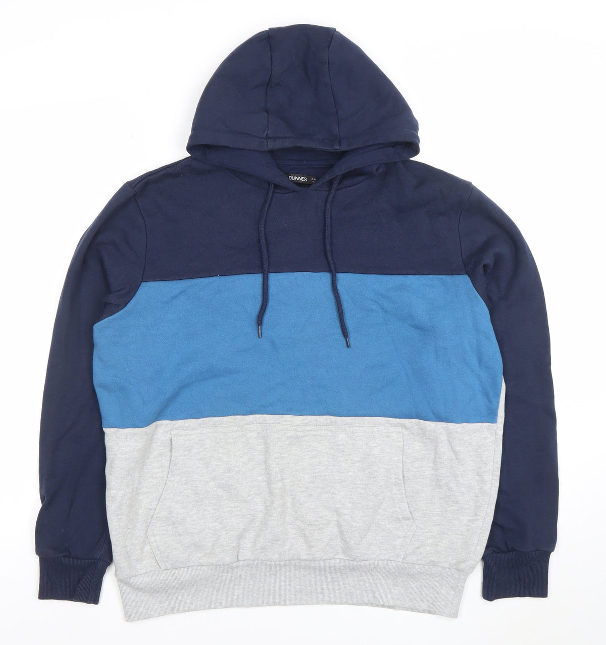 Mens UK Size M Dunnes Blue Pullover Hoodie