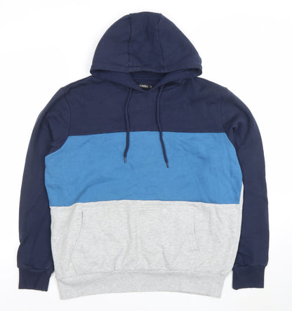 Mens UK Size M Dunnes Blue Pullover Hoodie