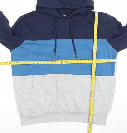 Mens UK Size M Dunnes Blue Pullover Hoodie