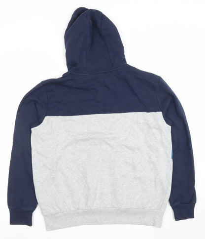 Mens UK Size M Dunnes Blue Pullover Hoodie