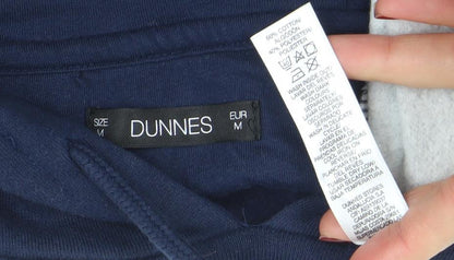 Mens UK Size M Dunnes Blue Pullover Hoodie
