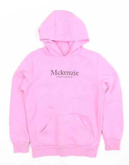 Girls UK Size 10-12 Years McKenzie Pink Pullover Hoodie
