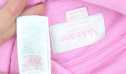 Girls UK Size 10-12 Years McKenzie Pink Pullover Hoodie