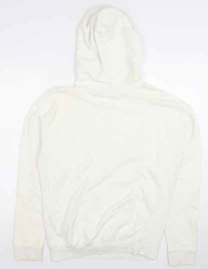 Mens UK Size XS Topman White Pullover Hoodie
