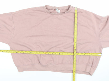 Womens UK Size XL H&M Divided Pink Pullover Sweatshirt