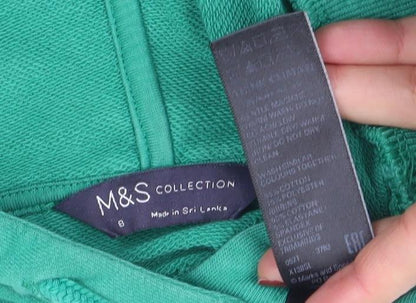 Womens UK Size 8 Marks and Spencer Green Pullover Hoodie