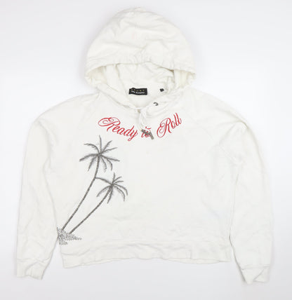 Womens UK Size 10 The Kooples White Pullover Hoodie