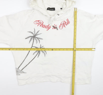 Womens UK Size 10 The Kooples White Pullover Hoodie