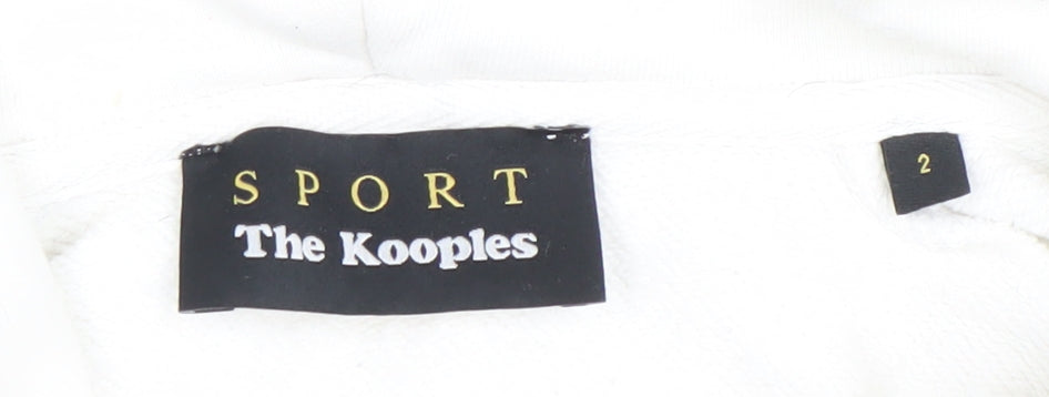 Womens UK Size 10 The Kooples White Pullover Hoodie