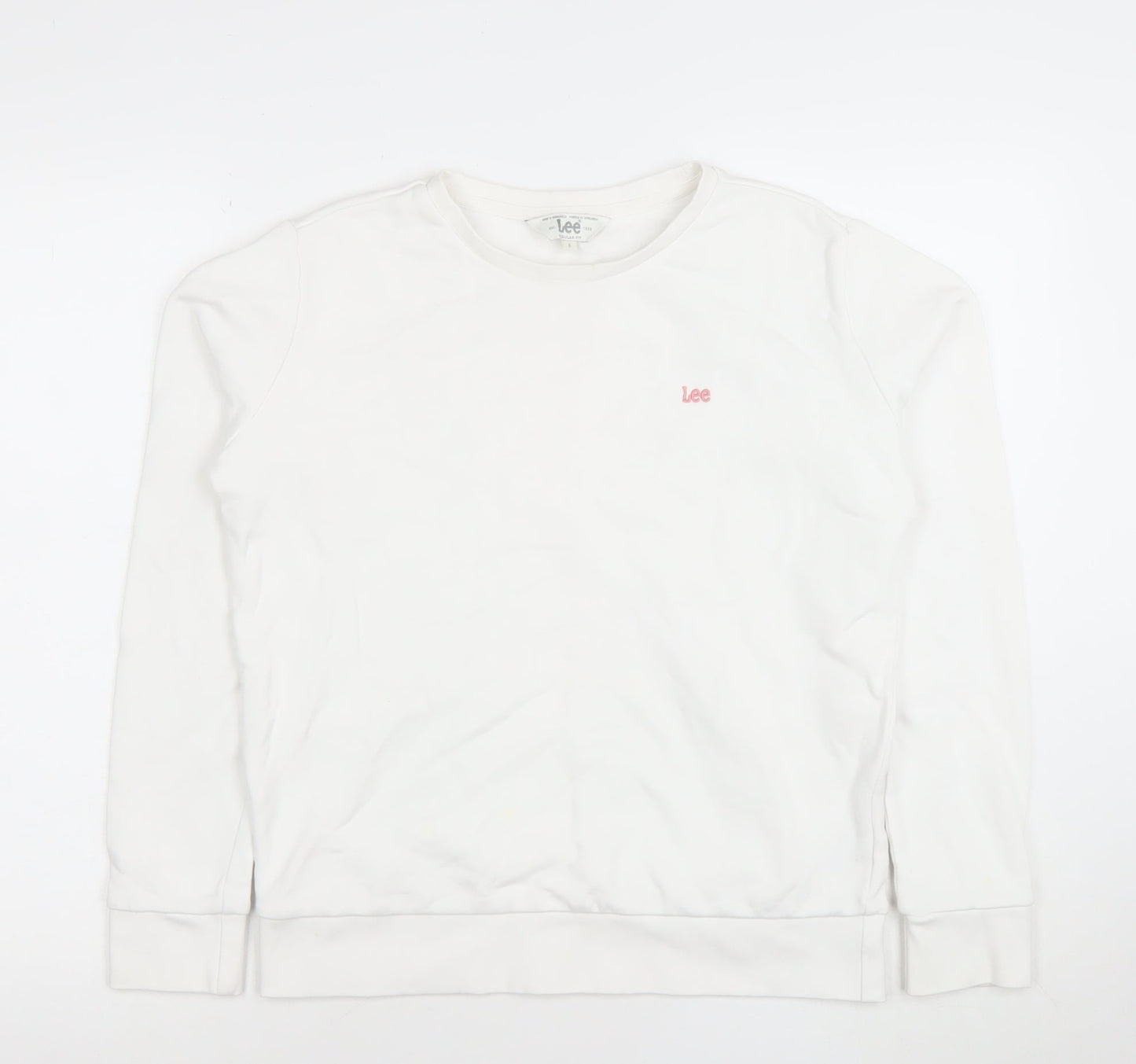 Womens UK Size S Lee White Pullover Sweatshirt