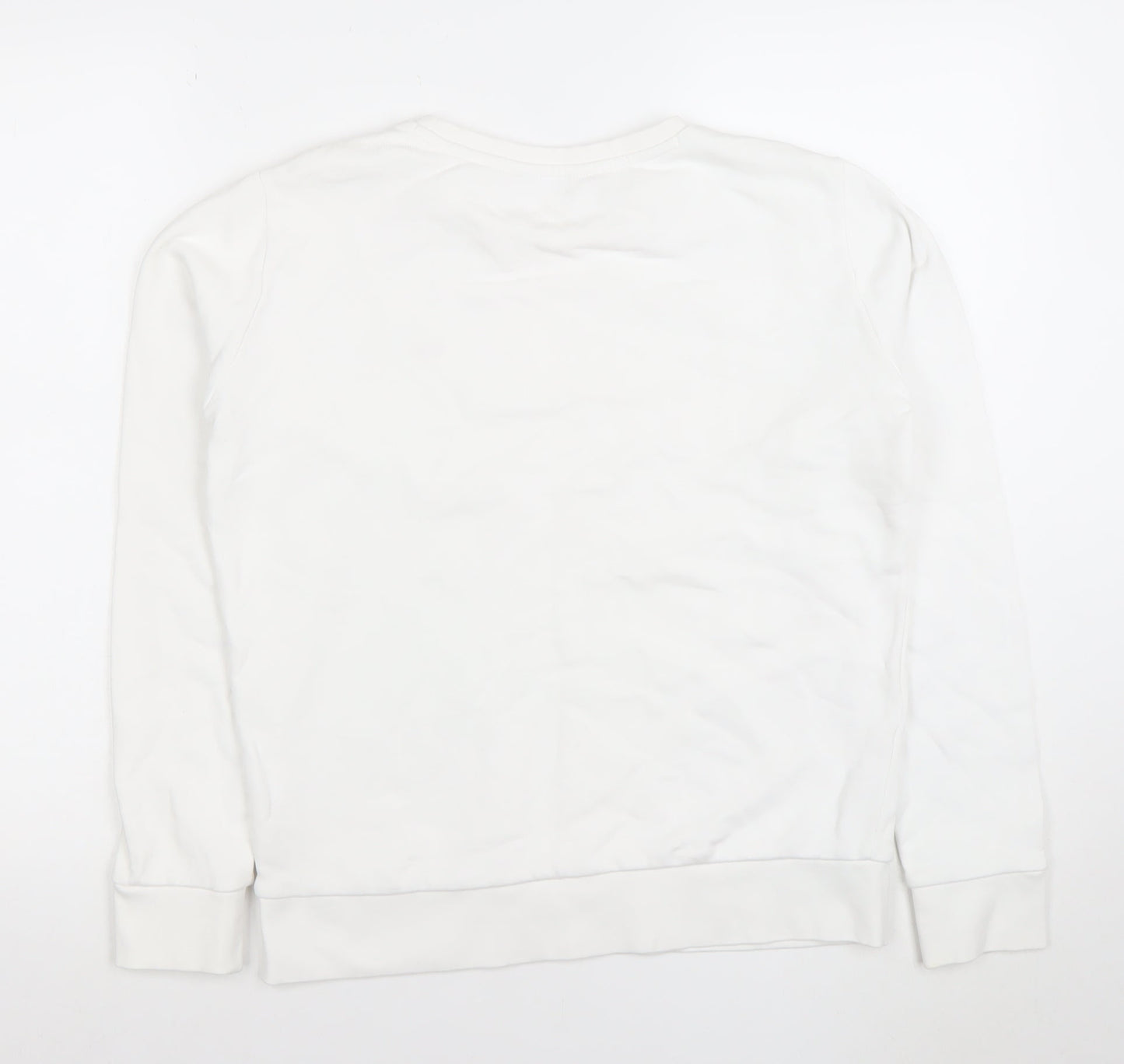 Womens UK Size S Lee White Pullover Sweatshirt